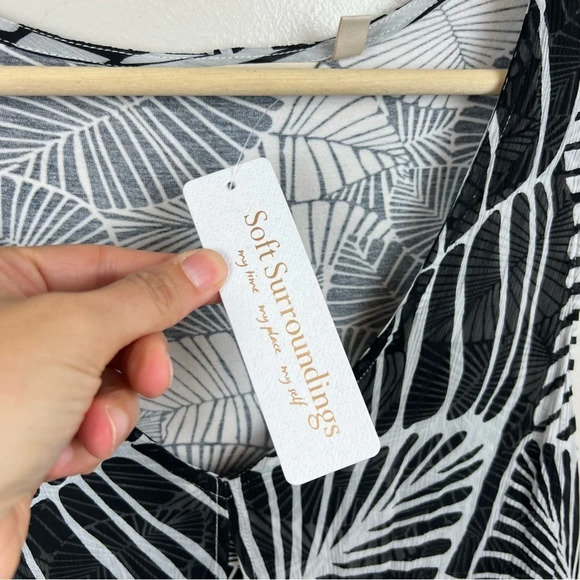 Soft Surroundings Miami Beach Maxi Dress Size Small Tropical Vacation Crinkle - Picture 4 of 10